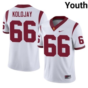 College White Breck Kolojay Youth The USC Trojan Family #66 Jerseys 397612-697