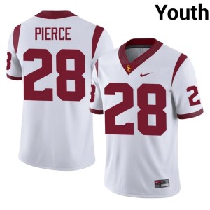 2026-27 #28 Carrington Pierce White Youth USC Trojans Jersey 383388-425