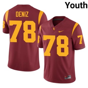 Player Youth Trojans Chase Deniz #78 Cardinal Jersey 299404-306