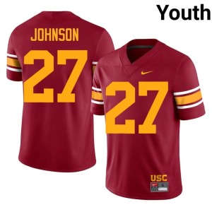 University #27 Alternate Cardinal Chasen Johnson The USC Trojan Family Youth Jersey 293941-760