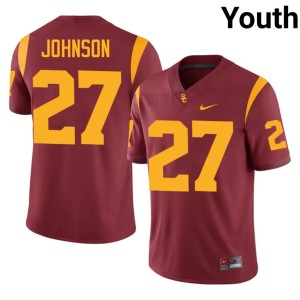 Replica Youth Chasen Johnson University of Southern California Cardinal #27 Jersey 871868-619