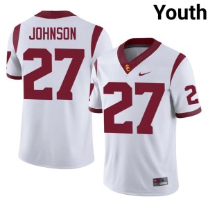 Football White Trojans Chasen Johnson #27 Youth Jersey 493190-599