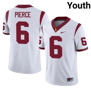 Limited The USC Trojan Family White Youth #6 Christian Pierce Jerseys 774480-855