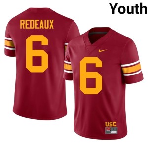 College Youth #6 University of Southern California Alternate Cardinal Deshonne Redeaux Jersey 673312-843