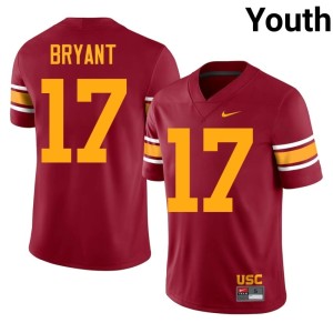 Replica #17 Youth USC Trojans Alternate Cardinal Deven Bryant Jerseys 721809-640