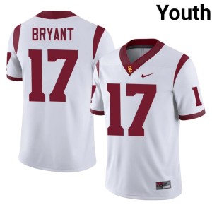 University #17 Youth White Deven Bryant Southern California Trojans Jersey 573310-193
