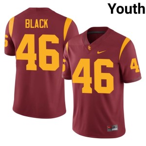 University Southern California Dylan Black #46 Cardinal Youth Jerseys 129827-801