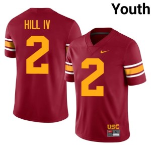 Embroidery Elbert Hill IV Alternate Southern California #2 Cardinal Youth Jerseys 364729-974