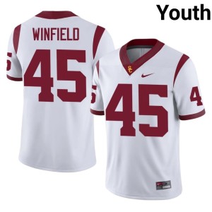 NCAA Youth White #45 Jaimeon Winfield Trojans Jersey 715809-542