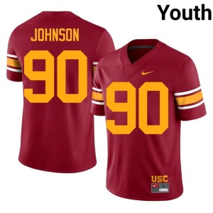 Stitched Youth Cardinal University of Southern California Jake Johnson Alternate #90 Jerseys 101382-860