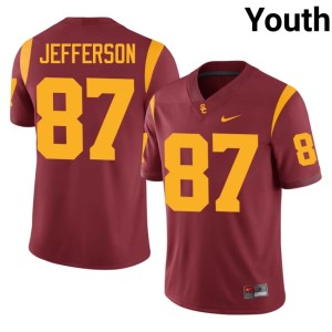 NCAA University of Southern California Cardinal Josiah Jefferson #87 Youth Jersey 741028-720