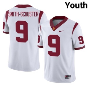 Stitched JuJu Smith-Schuster Youth Trojans #9 White Jersey 699639-272