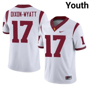Official #17 Trojans Youth White Kayden Dixon-Wyatt Jerseys 913151-944