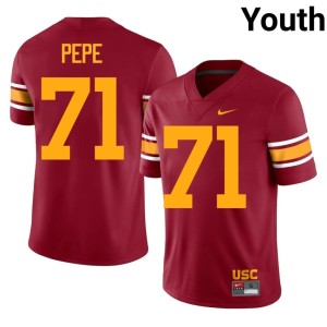 Replica Keenyi Pepe Youth #71 Trojans Cardinal Alternate Jersey 781460-189
