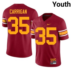 University University of Southern California Lachlan Carrigan #35 Youth Alternate Cardinal Jerseys 328290-500