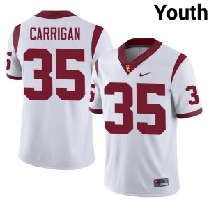 2026 White USC Lachlan Carrigan Youth #35 Jerseys 118195-290