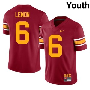 Game Cardinal Makai Lemon #6 Youth Alternate Trojans Jerseys 462472-256