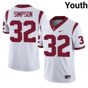 Limited O.J. Simpson #32 White Youth USC Jerseys 826695-605