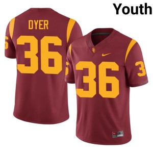 College Cardinal #36 Youth Peyton Dyer The USC Trojan Family Jerseys 302931-156