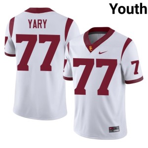 Player Ron Yary Youth #77 University of Southern California White Jersey 430227-314