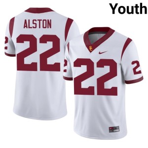 Stitched White Youth Shahn Alston #22 Southern California Jerseys 835897-782