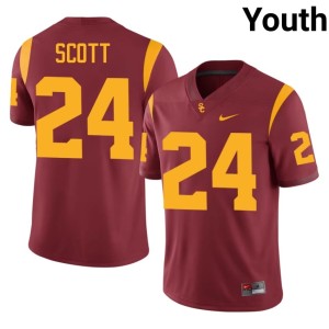 Official USC Shaun Scott Youth Cardinal #24 Jersey 404630-640