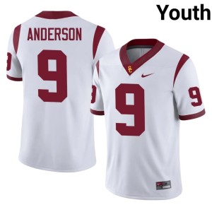 University Terrell Anderson White #9 University of Southern California Youth Jerseys 633268-901