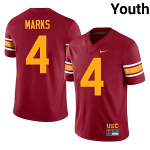 Embroidery Youth Woody Marks USC #4 Cardinal Alternate Jersey 818856-327