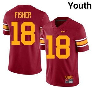 College University of Southern California Youth #18 Cardinal Zuriah Fisher Alternate Jerseys 698720-927